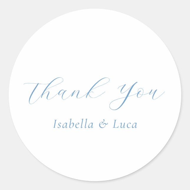 Adesivo Elegant Blue and White Coastal Chic Wedding (Frente)