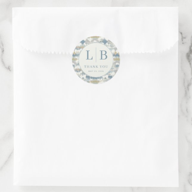 Adesivo Elegant Blue Watercolor Gratitude (Bolsa)