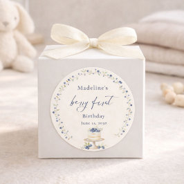 Adesivo Elegant Blueberry Berry First Birthday