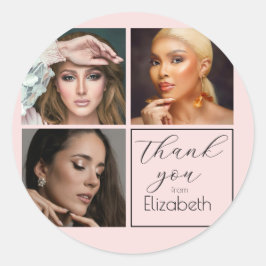 Adesivo Elegant Blush Rosa Preto Script 3 Foto Maquiagem 