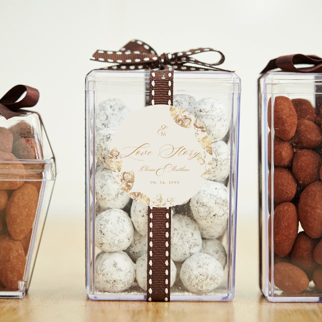 Adesivo Elegant Boho | Dourado Casamento de outono (Criador carregado)