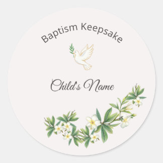 Adesivo Elegant Botanical Baptism Sticker