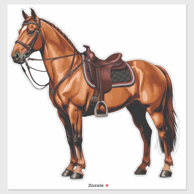 Adesivo Elegant Brown Horse (Folha)