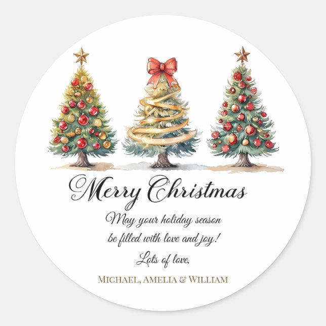 Adesivo Elegant Christmas Trees Holiday Season (Frente)