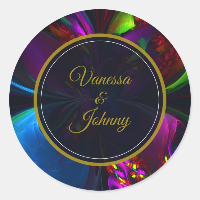 Adesivo Elegant Classic Modern Floral Pattern #902 Wedding (Frente)