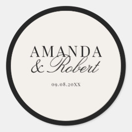Adesivo Elegant Classy Black and Ivory Wedding
