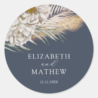 Adesivo Elegant Dark Sage Pampas Grass Wedding