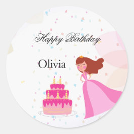 Adesivo Elegant Disney princess birthday
