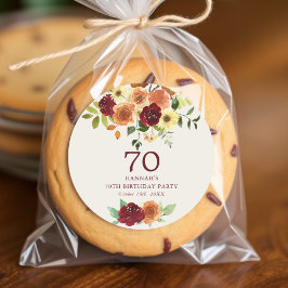 Adesivo Elegant Fall | Outono Floral 70º Aniversário