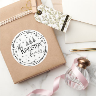 Adesivo Elegant Family Name Business Gift