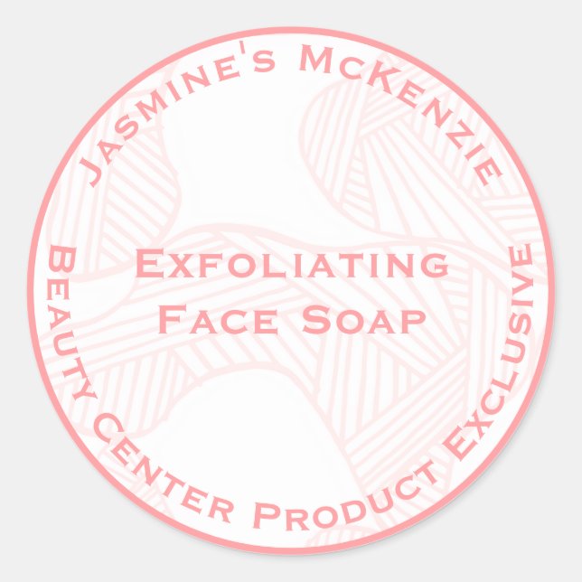 Adesivo Elegant Feminine Rose Pink Beauty Center Product (Frente)