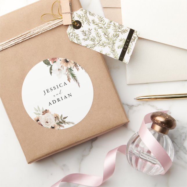 Adesivo Elegant Floral Boho Wedding (Presentear)