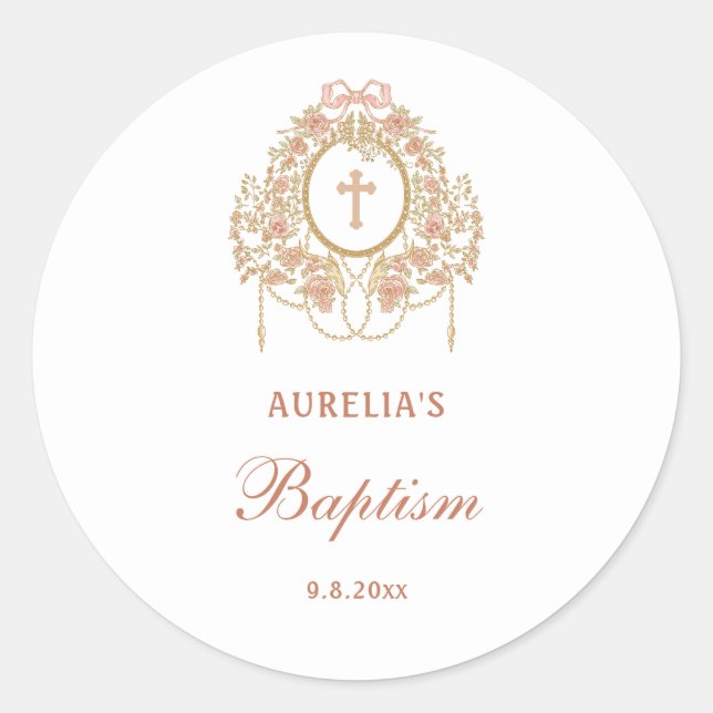 Adesivo Elegant Frame Holy Cross Baptism (Frente)