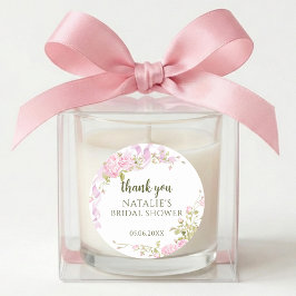 Adesivo Elegant Garden Floral Bridal Shower Thank You 