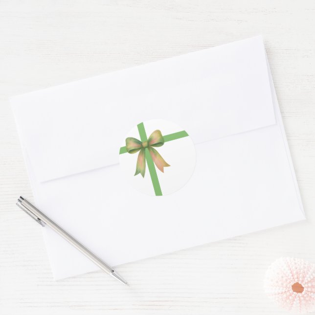 Adesivo Elegant Gift Bow – Modern Christmas Design (Envelope)