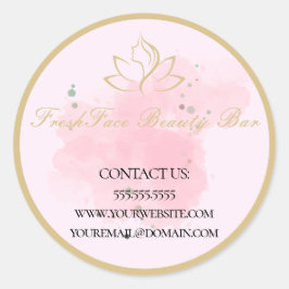 Adesivo Elegant gold and black beauty salon