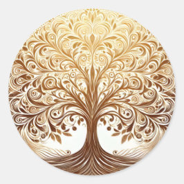 Adesivo Elegant Gold Tree of Life Celebration Spiritual
