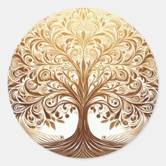 Adesivo Elegant Gold Tree of Life Celebration Spiritual
