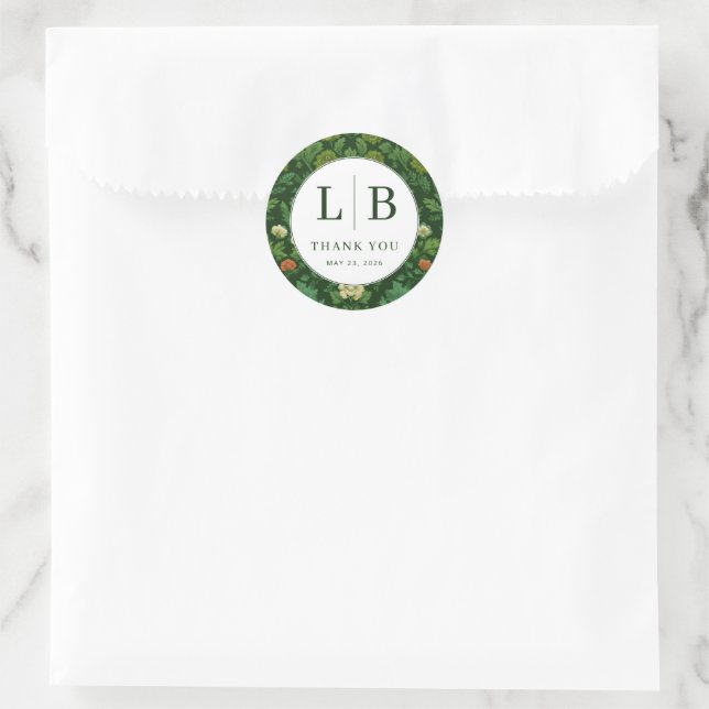 Adesivo Elegant Green Floral Botanical (Bolsa)
