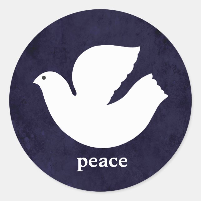 Adesivo Elegant Green Modern Peace Holiday Envelope Seal (Frente)