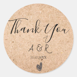 Adesivo Elegant handmade minimalist kraft typeface