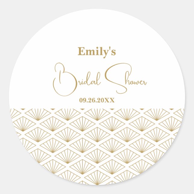 Adesivo Elegant Japanese Bridal Shower (Frente)