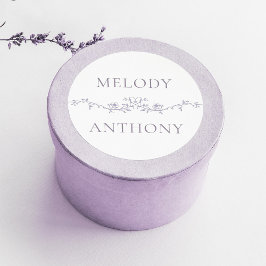 Adesivo Elegant Lavender Floral Border Monograms