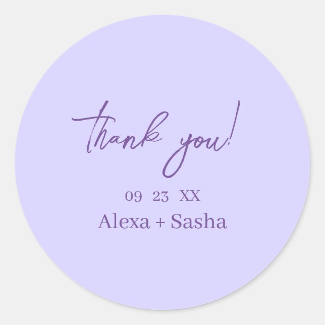 Adesivo Elegant Light Purple Lilac Flowers Wedding (Frente)