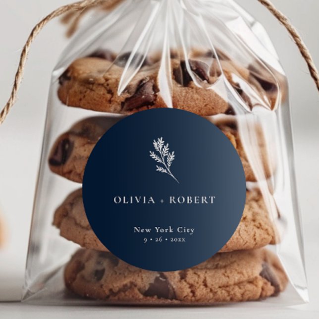 Adesivo Elegant Minimalist Botanical Wedding (Criador carregado)