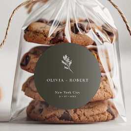 Adesivo Elegant Minimalist Botanical Wedding