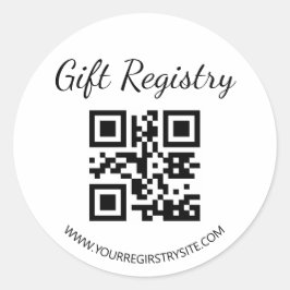 Adesivo elegant modern gift registry qr code baby shower