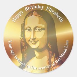 Adesivo Elegant Mona Lisa Gioconda Leonardo Da Vinci