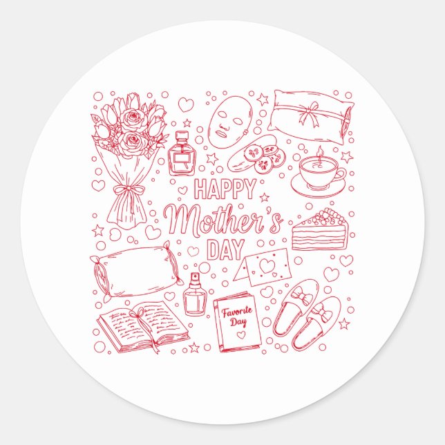 Adesivo Elegant Mother’s Day Artwork (Frente)