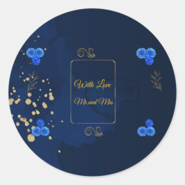Adesivo Elegant Navy Blue Envelope Seal Sticker