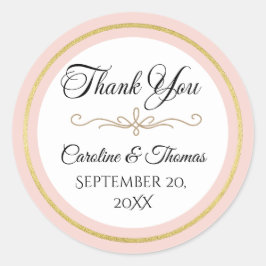 Adesivo Elegant Pearl Gold Script Wedding Romantic Pearls