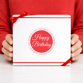 Adesivo Elegant Red “Happy Birthday” Sticker