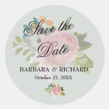 Elegant Romantic Save the Date Envelope Seal