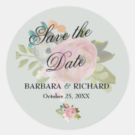 Adesivo Elegant Romantic Save the Date Envelope Seal