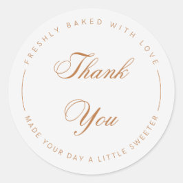 Adesivo Elegant Script Thank You Bakery Sticker