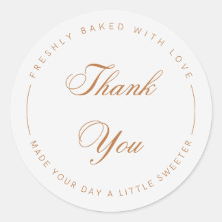 Adesivo Elegant Script Thank You Bakery Sticker