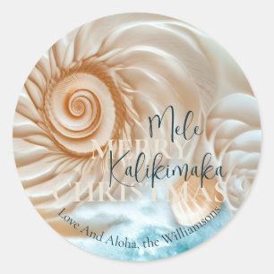 Adesivo Elegant Shell Mele Kalikimaka Saudações