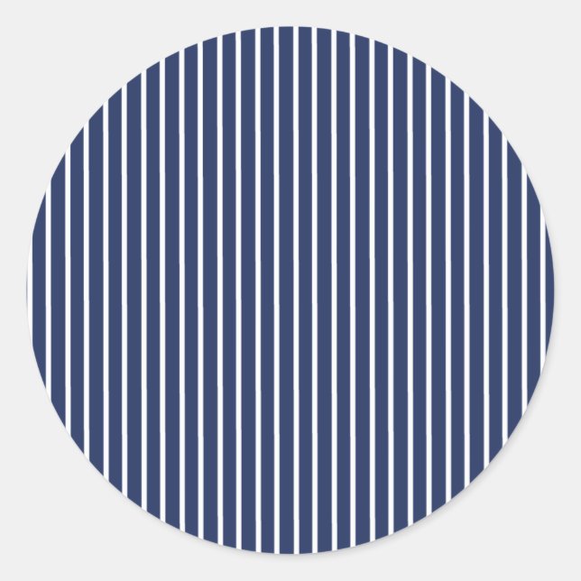 Adesivo Elegant Stripes White - Navy Blue (Frente)