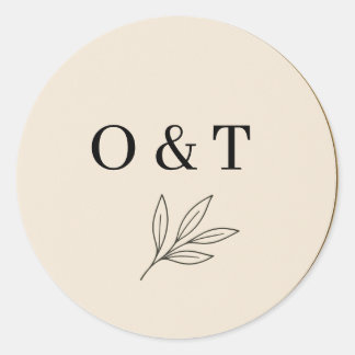 Adesivo Elegant Wedding Monogram Sticker – Personalized 