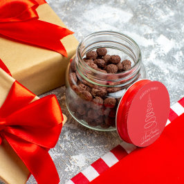 Adesivo Elegant White Christmas Tree Red Christmas