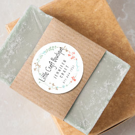 Adesivo Elegant Wildflower Line Art Wreath