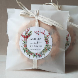 Adesivo Elegant Winter Christmas Floral Wedding