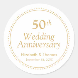 Adesivo Elegante 50º Aniversário de Casamento