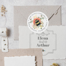 Adesivo Elegante Abelha Botânica de Citros | Endereço