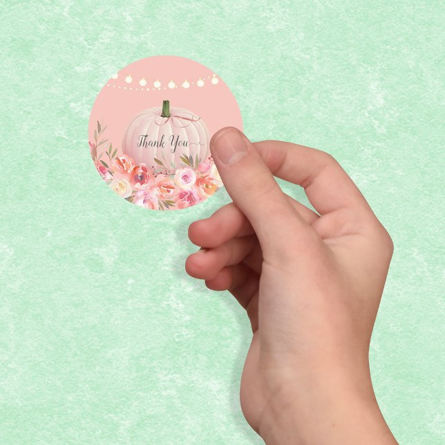 Adesivo Elegante Abóbora de Agradecimento (Criador carregado)