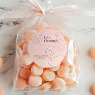 Adesivo Elegante Abstrato deixa flamingle